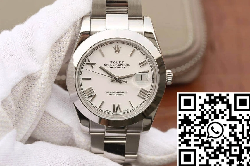Dial Datejust Factory Rolex White 41MM EW 0926